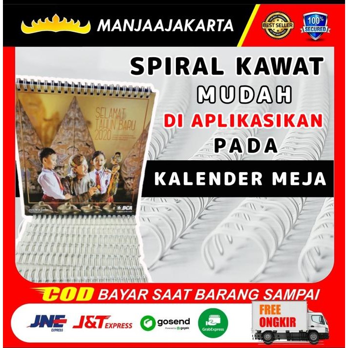 Spiral Kawat 7/16" Putih A4 Kawat Spiral Jilid Spiral Kawat