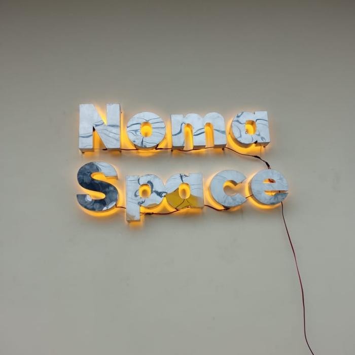 huruf timbul stainless led akrilik