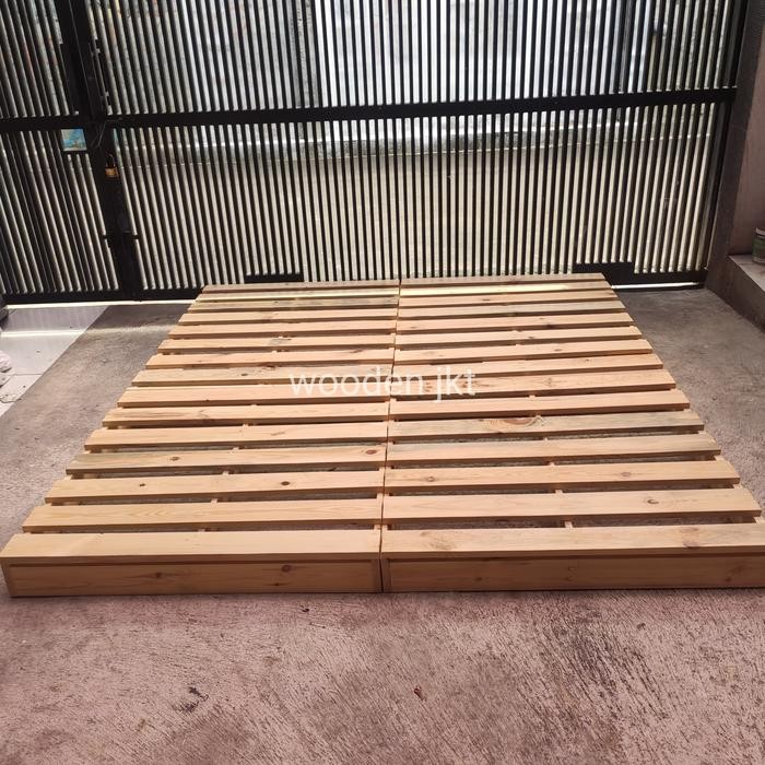 Dipan Kayu Jati Belanda/Tanpa Sandaran Kepala/Dipan Palet/Dipan