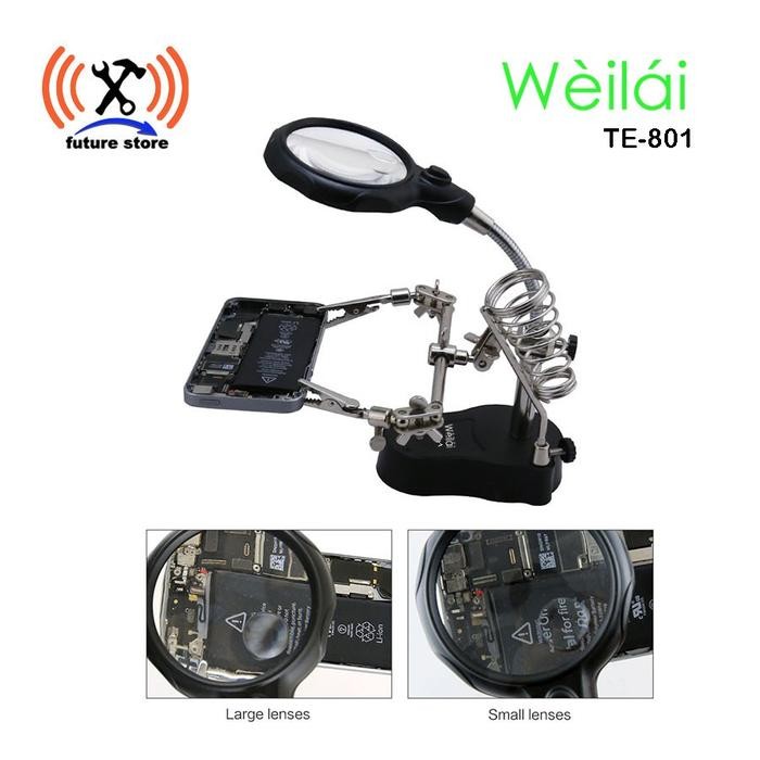 

Ready- Weilai Te-801 Penjepit Pcb & Kaca Pembesar &Dudukan Solder Original