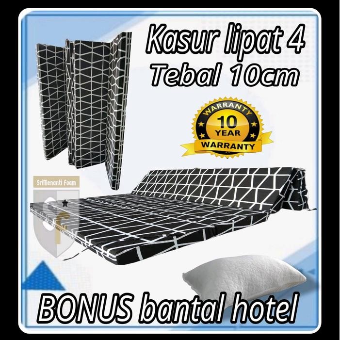 Kasur Lipat .Kasur Lipat 4.Tebal 10Cm.Singgle Tebal Busa
