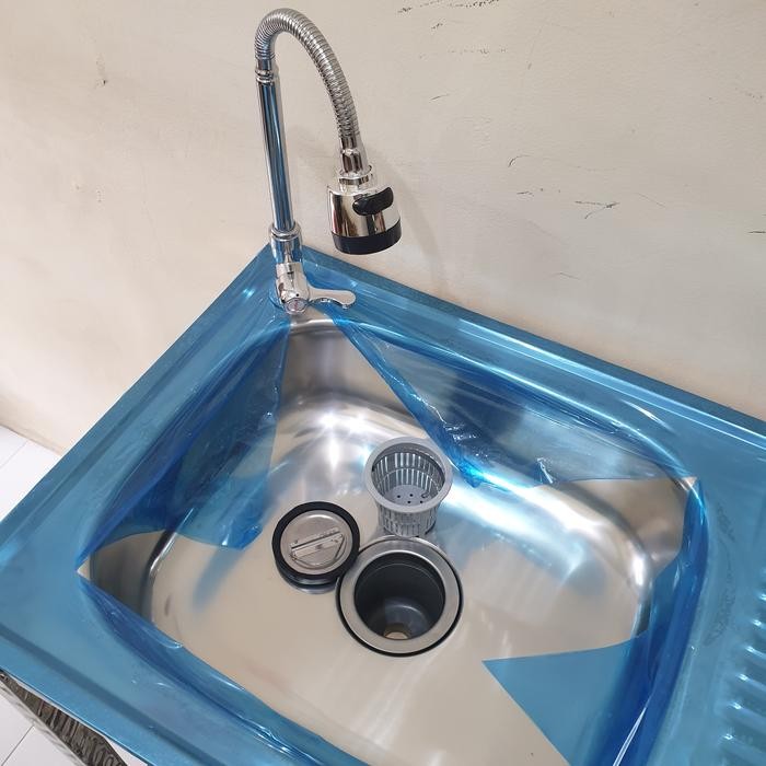 kitchen sink portable 8045 stainless 80x45x81cm meja bak cuci piring