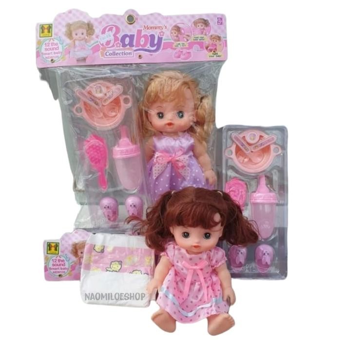 MOMMY BABY Mainan Boneka bayi bisa pipis ,makan n 12 suara