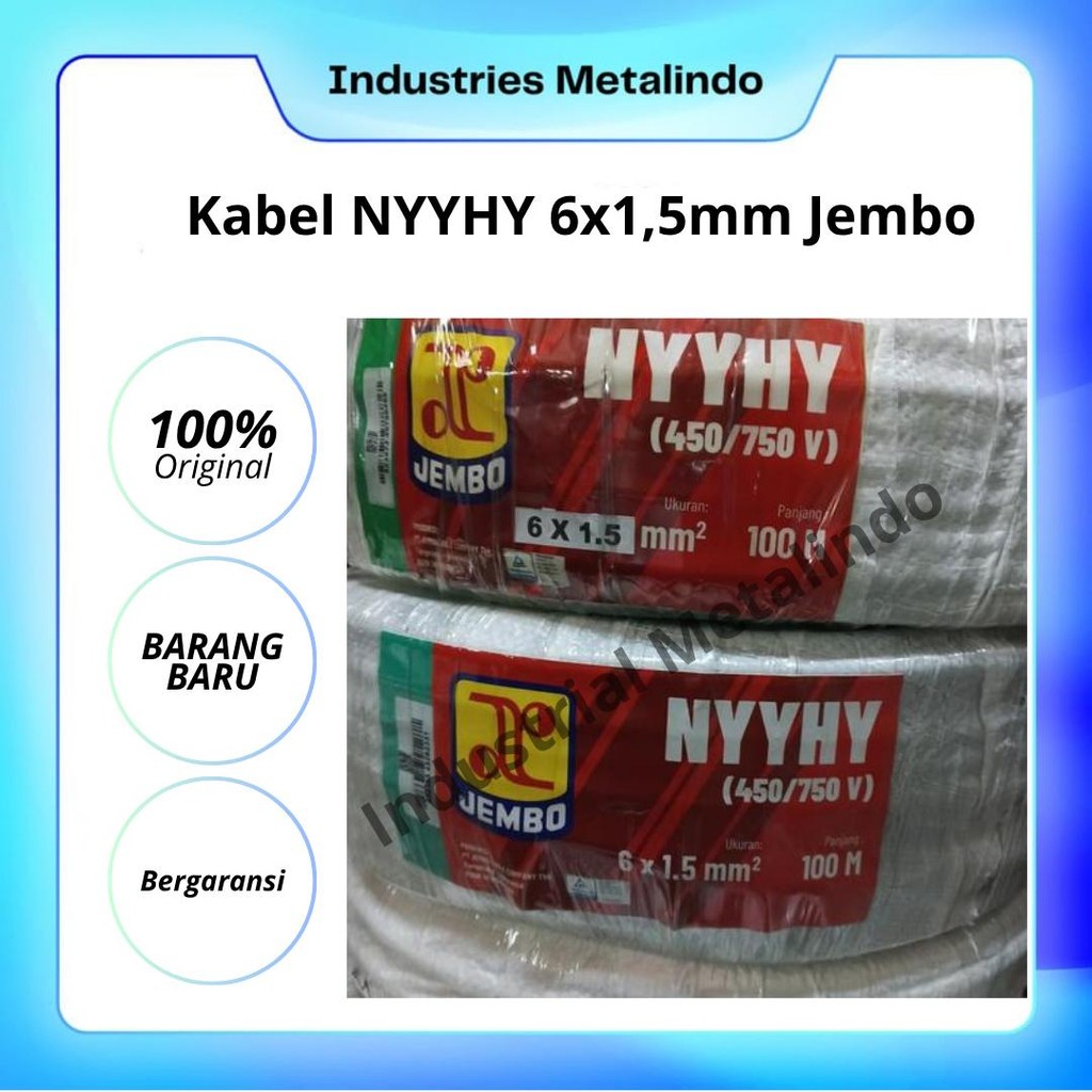 Kabel SERABUT NYYHY 6x1,5 JEMBO /NYYHY 6x1.5 POTONGAN / METERAN