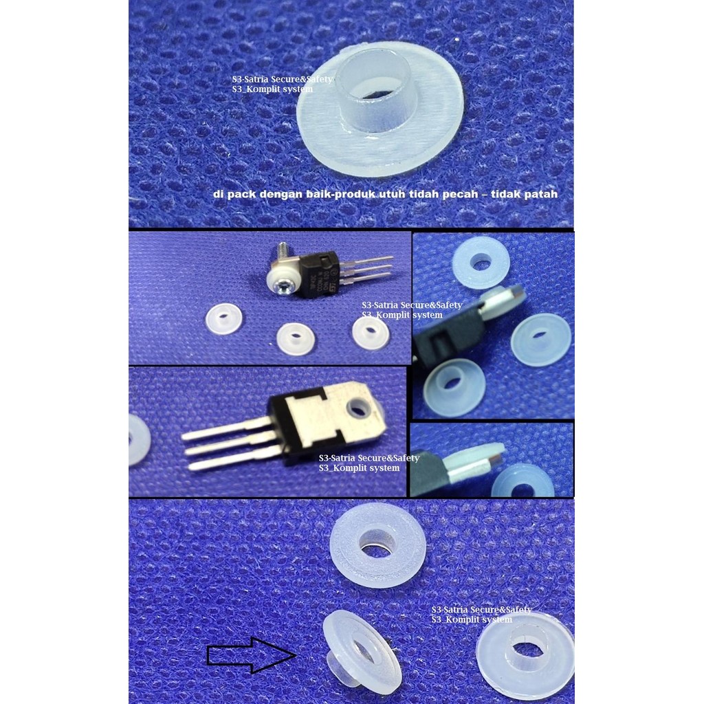isolator bulat lubang Ring plastic Transis