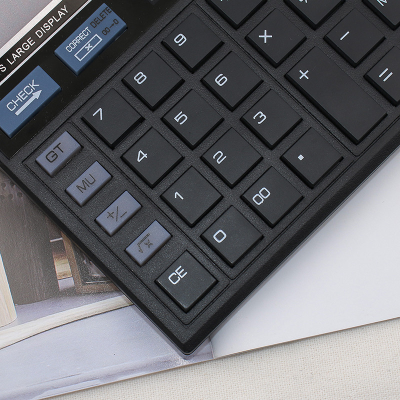 

2023 New 12-Digit Solar Battery Dual Power Large Display Office Desktop Calculator CT-512