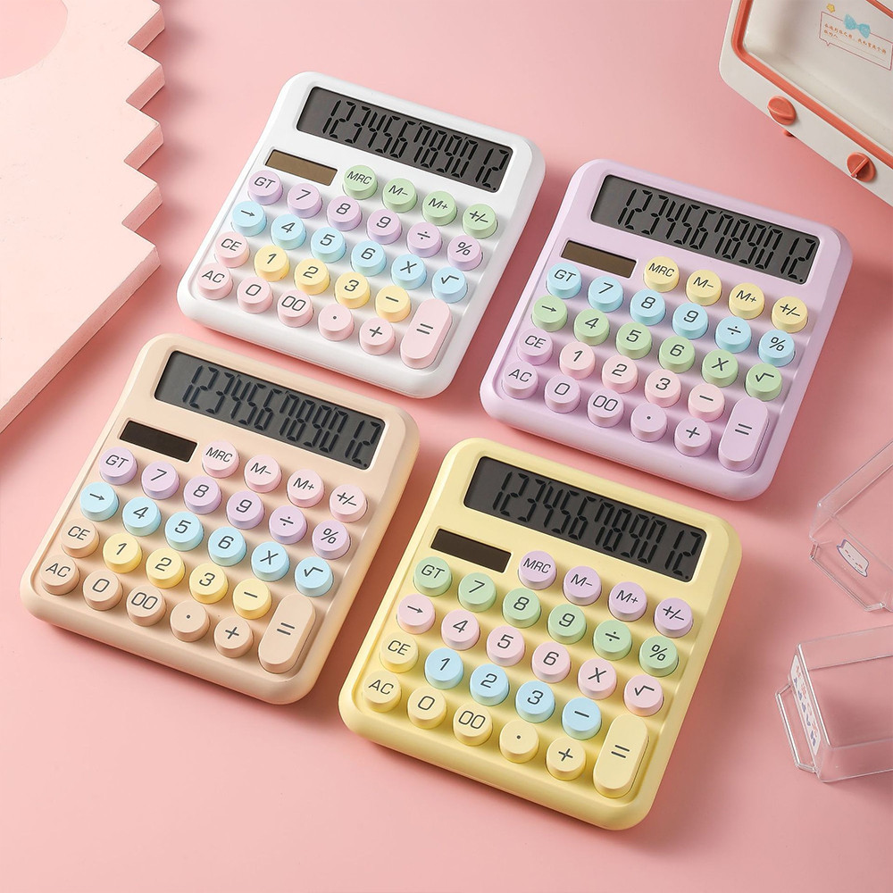 

Desktop Calculator Dopamine Candy Colored Multi Color Options 12 Digit Large Screen Students