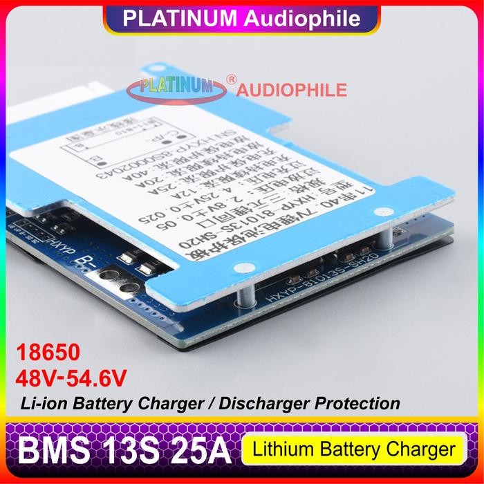 BMS 13S 25A 48V - 54.6V 18650 Lithium Li-ion Baterai Charger Discharger Protection Modul