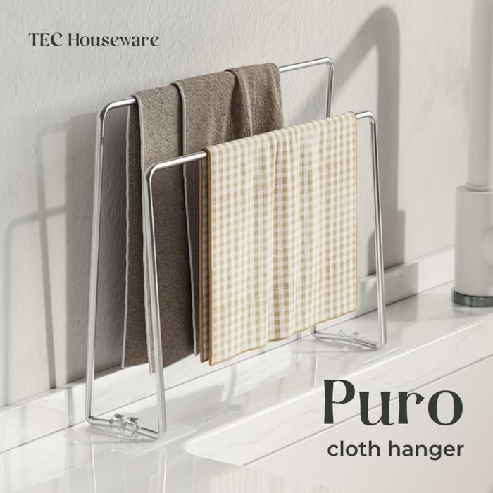 

TECPURO Rak Kain Dapur Stand Hanger Rak Kain Stainless Steel 304