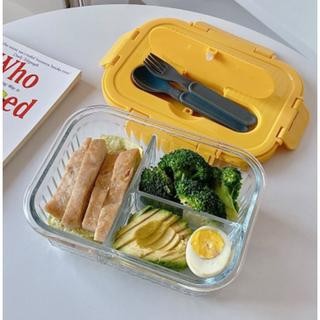 

TECPUMI Tempat Bekal Makan Kotak Penyimpanan Makanan Gelas Minum Kaca Food Storage Box Lunch Box