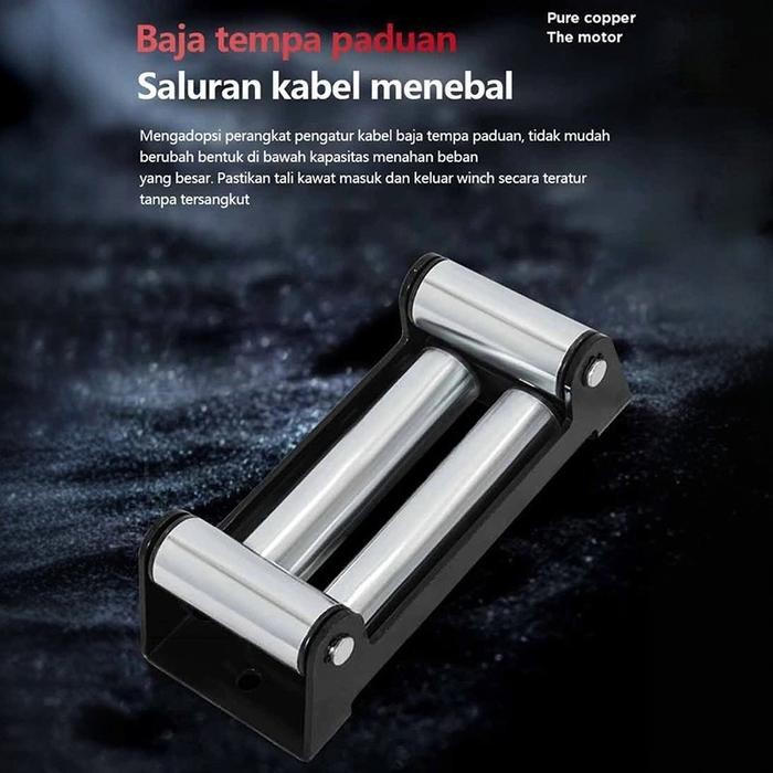 READY Winch Listrik Tali Kawat Kerekan Listrik 12V 4000LB Katrol Listrik Derek Kecil Yang Kuat