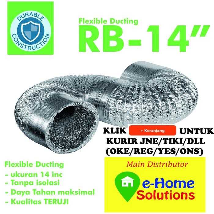 Alumunium Flexible Ducting 14 Inch Metalize Kode 690