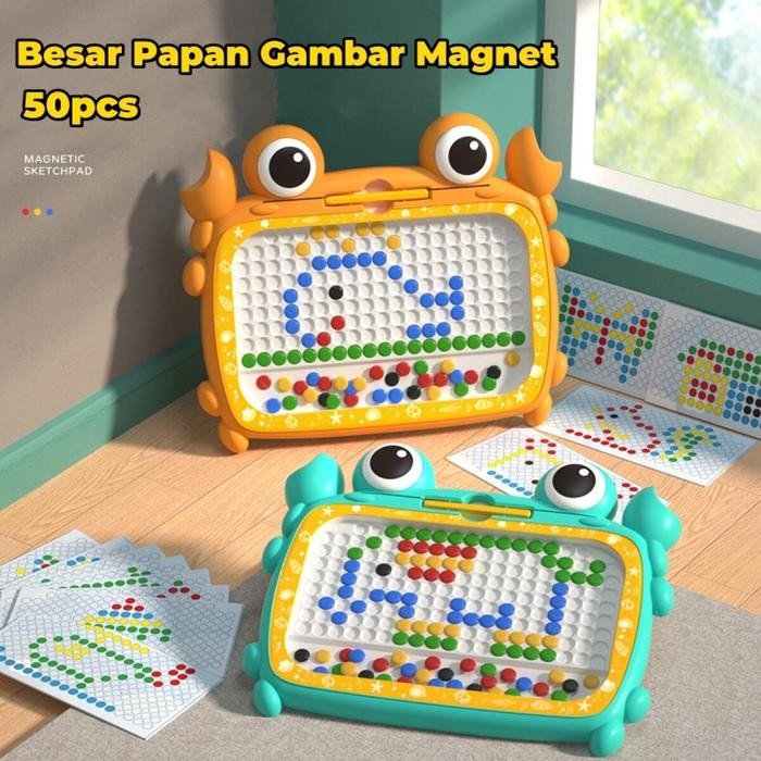 [COD] Besar Papan Gambar Magnet / Mainan Edukasi Anak Magnetic Board Drawing / DIY Magnetic Drawing