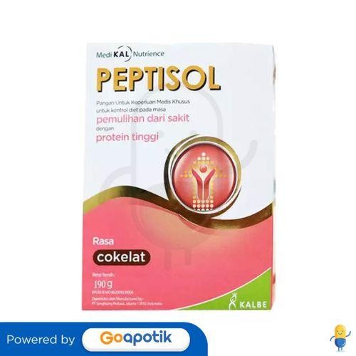 

PEPTISOL SUSU PANGAN UNTUK KEPERLUAN MEDIS RASA COKELAT 190 GRAM BOX