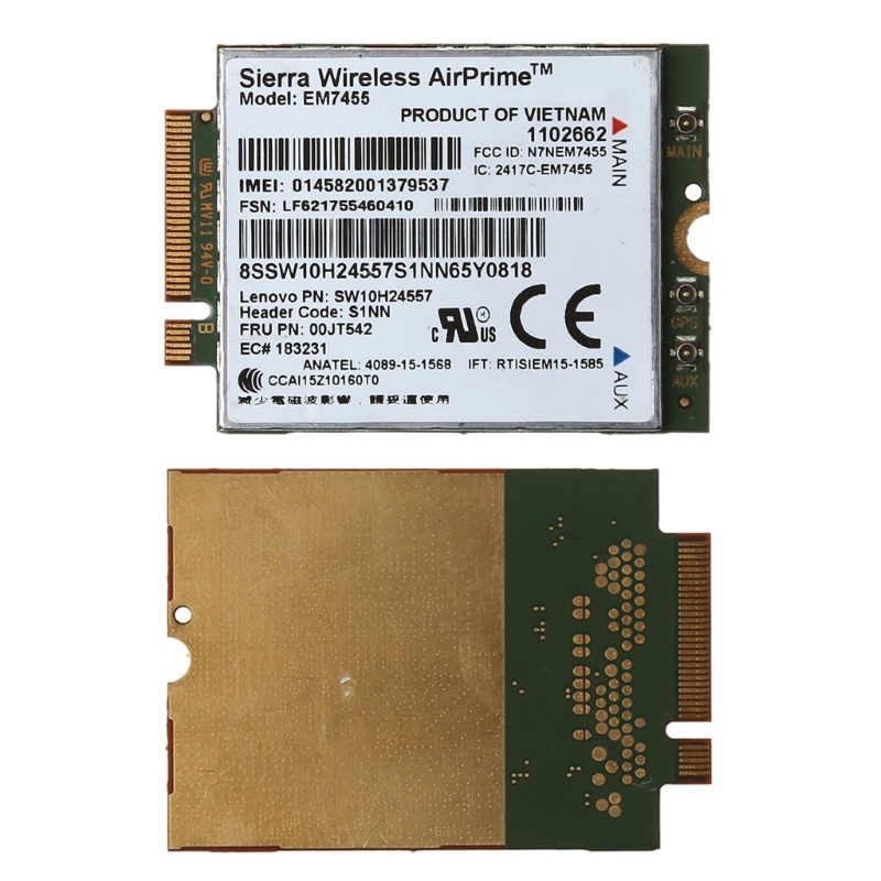 4G LTE WWAN for Sierra Wireless Airprime EM7455 FRU:S1NN 00JT542 00JT547 for X260 T460 T460p T460s