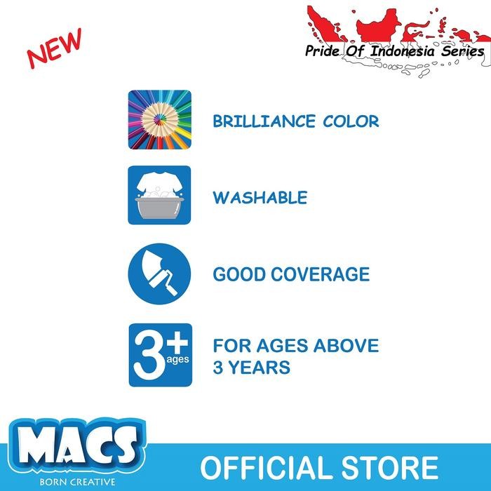 

Ready- Macs Gel Crayon 36 Warna Colors Stationery