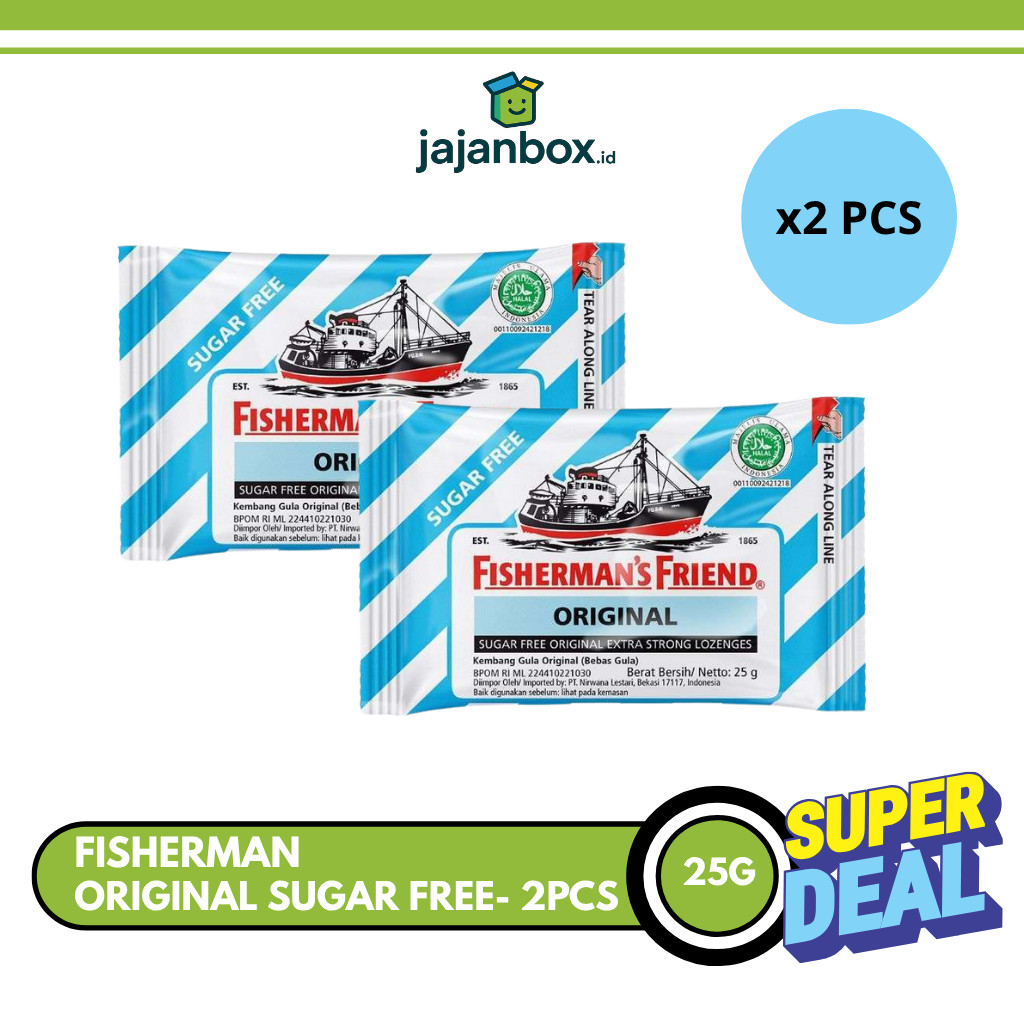 

Fisherman's Friend Sugar Free Original Permen Mint 25 gr - 2 Pcs