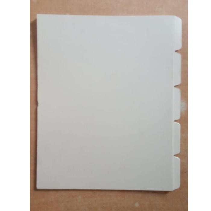 Divider Pembatas Kartu Karton Putih 5 Kuping/Lembar Tbk