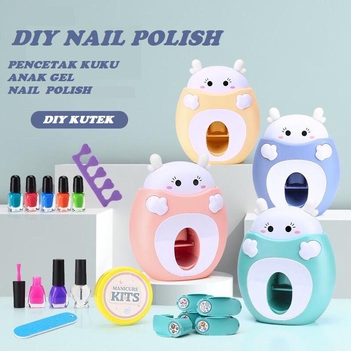 Mainan Diy Anak Perempuan Kutek Anak Stiker Kuku Kids Manicure Set Mainan Anak Cat Kuku Kutek