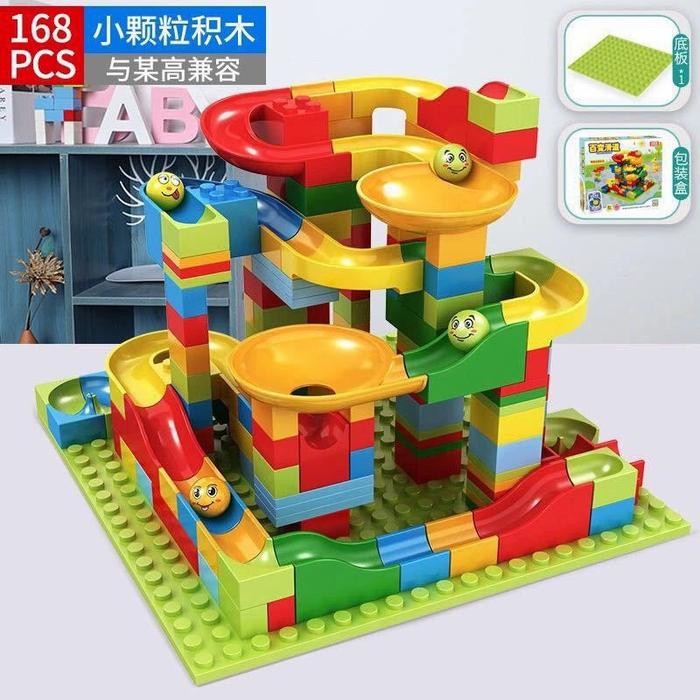 Mainan Edukasi Anak Marble Blocks / Marble Run 168Pcs