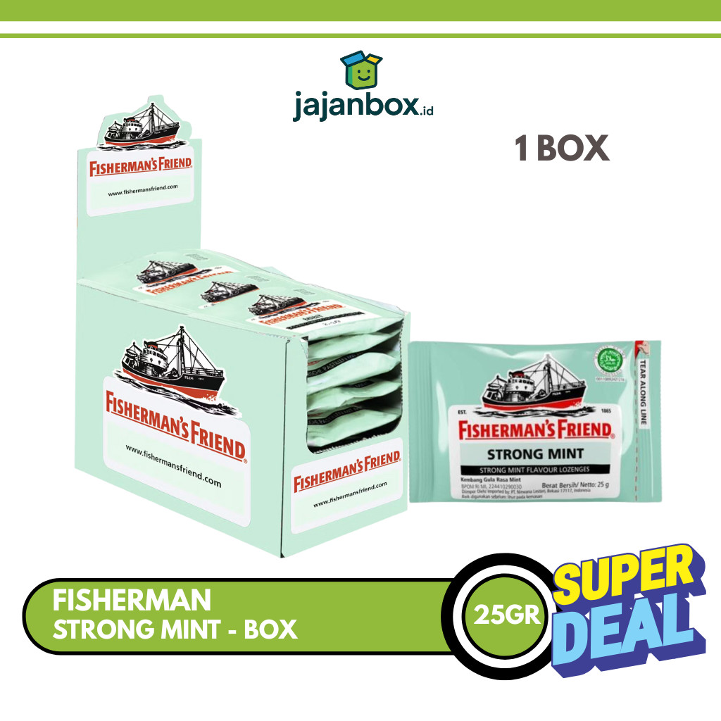 

Fisherman's Friend Strong Mint Permen Mint 25 gr - 1 BOX