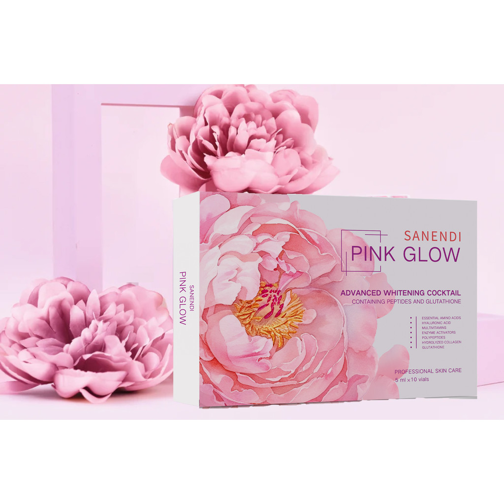 IMPORT 2025 OEM Advanced 5ml Mesoheal Pink Glow Ampoule Liquid Hyaluronic Acid Infused Whitening