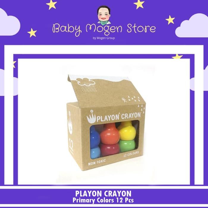 

Playon Crayon Primary Colors 12 Pcs / Non Toxic / Pensil Warna Anak