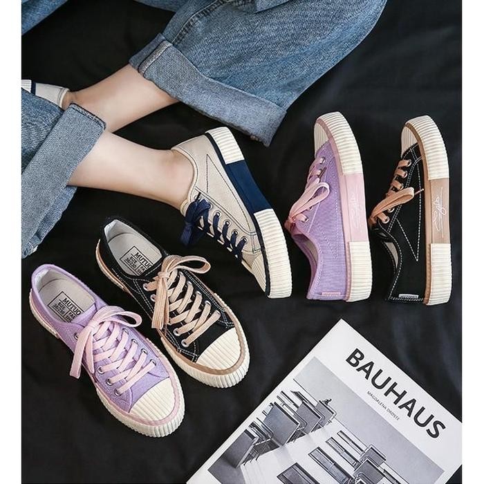 

Sh05 Sepatu Kanvas Wanita Gaya Korea Signiture Women Canvas Shoes