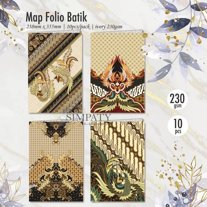

map kertas / stopmap / Stop Map folio motif batik Indonesia