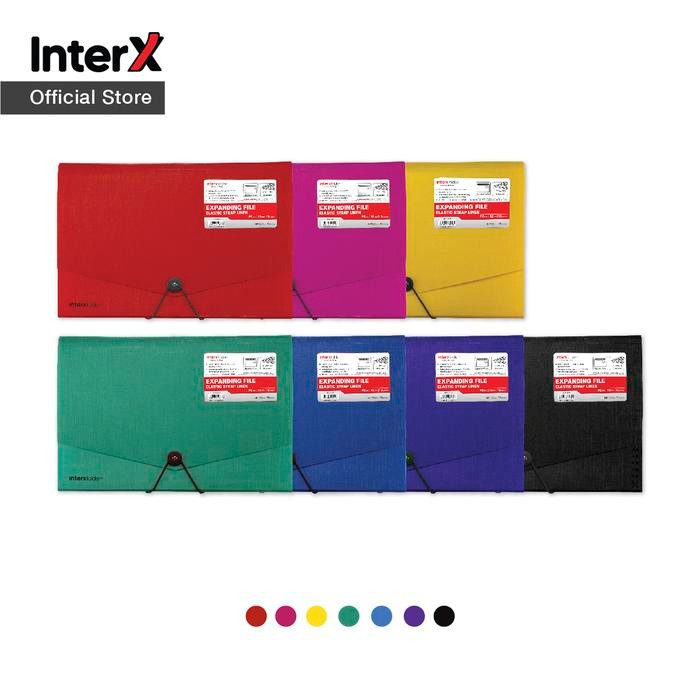 

InterX Expanding File Elastic 12 Tabs Linen Series