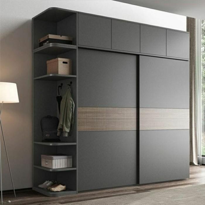 Lemari pakaian sliding minimalis wardrobe *