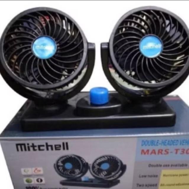 kipas angin mobil mitchell 12 volt 12v double head single switch universal