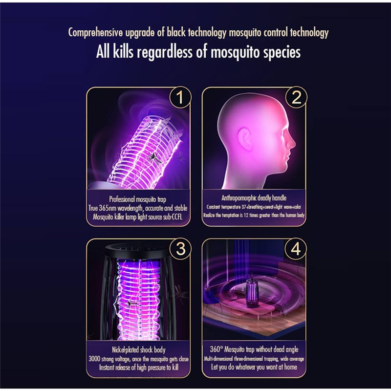 Must-HavesElectric Mosquito Killer Lamp Mosquito Repellent Rechargeable Insect Repellent Trap Lamp