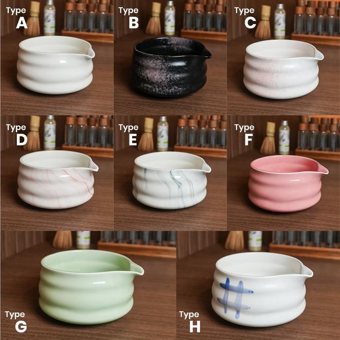 

matcha tea bowl ceramic / mangkok keramik teh bubuk matcha salad soup