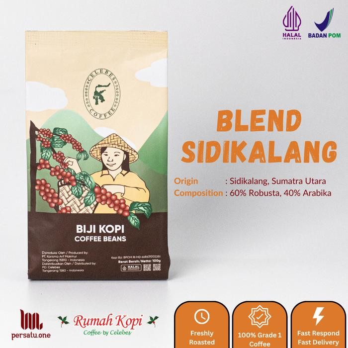 

[CELEBES COFFEE] Kopi Blend Sidikalang Bubuk/Biji/Espresso 250 gram