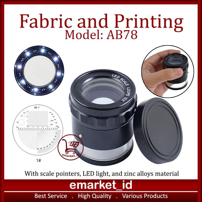 

Kaca Pembesar Kain Dan Percetakan Ab78 / Fabric And Printing Loupe