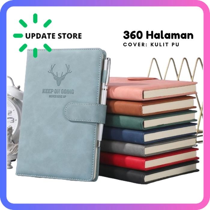 

Terlaris- Buku Catatan Harian Notebook Cover Kulit Magnetic Buckle A5
