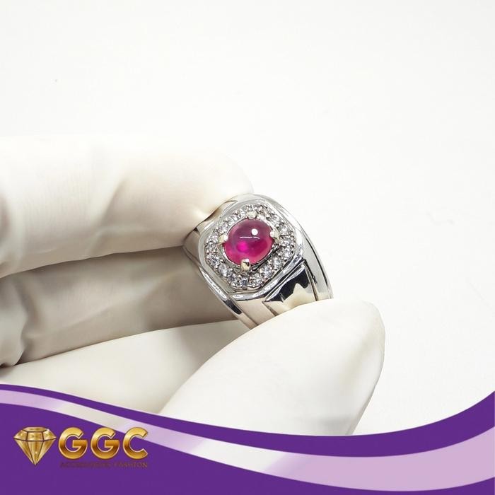Spesial Cincin Batu Natural Ruby Crystal Corondum