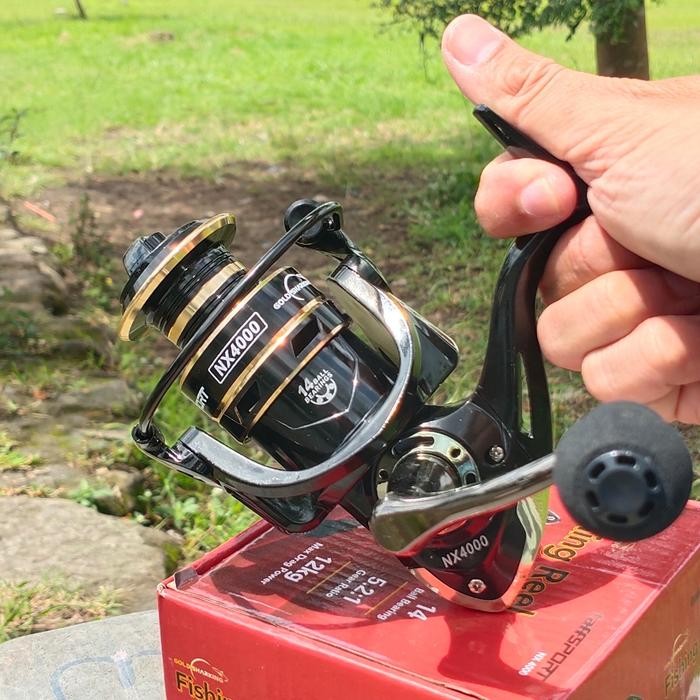 Reel 4000 Gulungan Pancing Gold Sharking NX4000 TaffSport Metal Reel