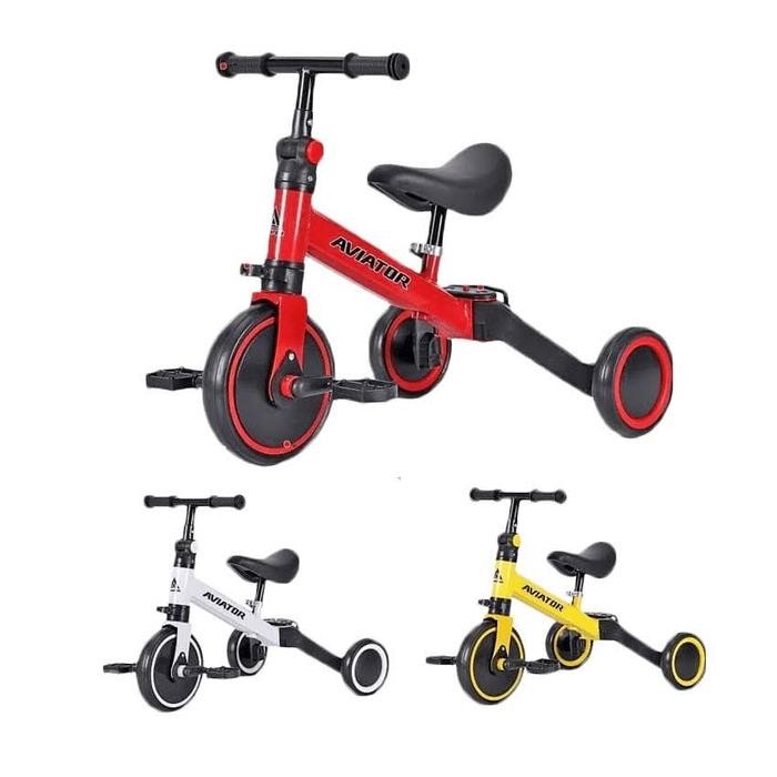 Aviator At7905 Balance Aviator Roda Tiga Anak & Balance Bike Steel Roda Belakang Bisa Dilipat Toys