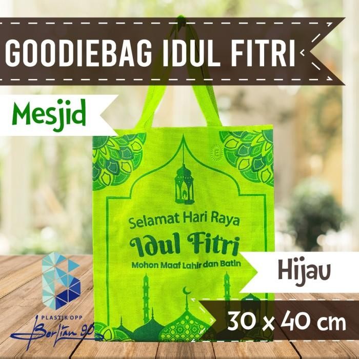(Expert) Goodie Bag Idul Fitri 30 x 40 x 8 Tas Spunbond idul Fitri Tas Kain