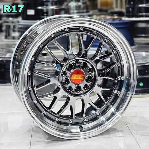 velg mobil racing R17 BBS LM BLACK CROME PCD 5X100 - 5X114,3 velg ring 17 Avanza Xenia veloz sienta
