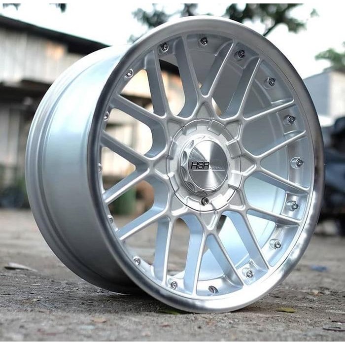 Velg Mobil Jari Jari Ring 17 HSR FORMULA Lubang Baut 4 Silver Polis
