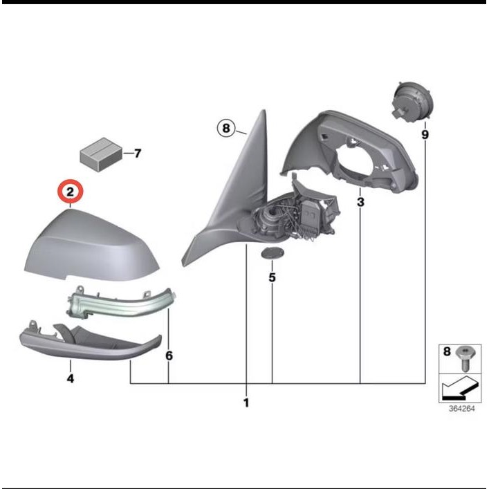 Spion / Mirror Cover M Performance For Bmw F01, F02, F06, F07, F10, F12, F13 Pre-Lci (10-13).