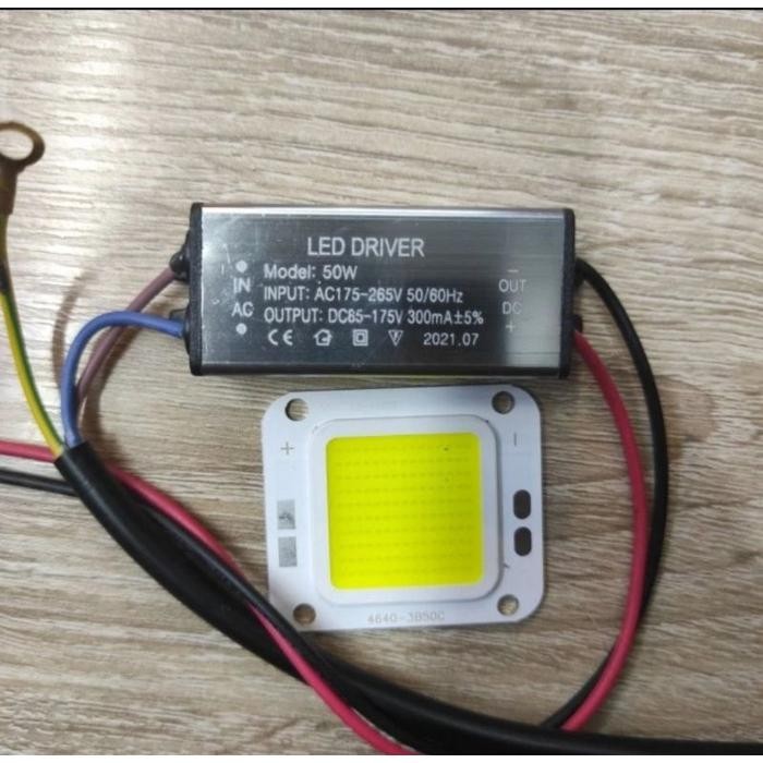 (Expert) Led Driver + Chip Led 50W 50 Watt Set