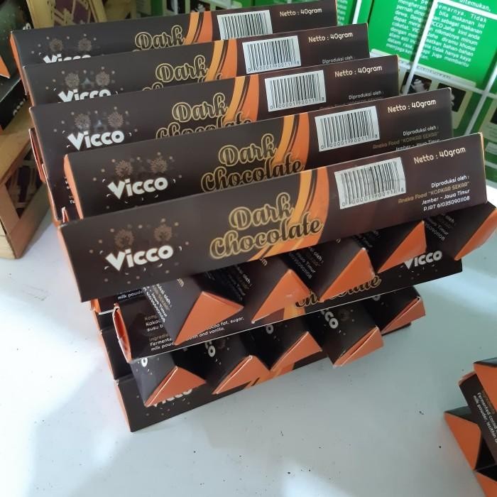 

(Expert) Vicco Cokelat Segitiga Dark by Puslit Jember, Chocolate Bar