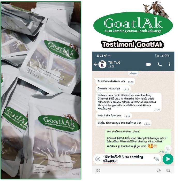 

(Expert) Basmala Farm - Goatlak Susu Kambing Etawa Ternak Organik Bubuk 200 Gram Murni BPOM Halal