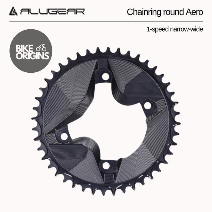 Chainring Alugear Round AERO 1-speed for Shimano GRX
