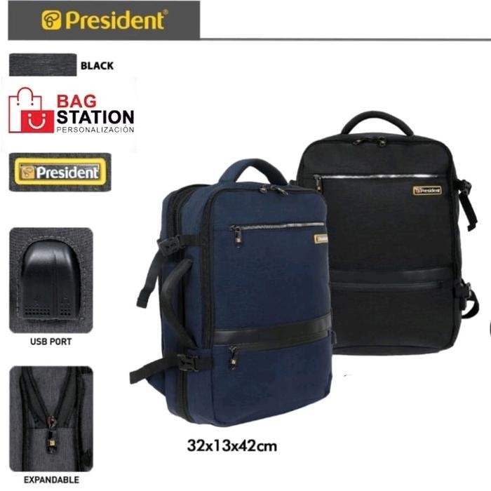 TAS RANSEL LAPTOP BACKPACK PRESIDENT ORIGINAL IMPORT TAS PRIA TAS KERJA