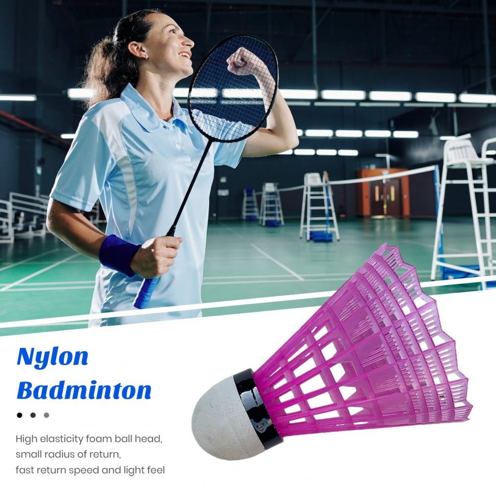 Badminton Shuttlecock Strong Elasticity Shuttlecock Durable Stable Nylon Feather Shuttlecocks Ideal